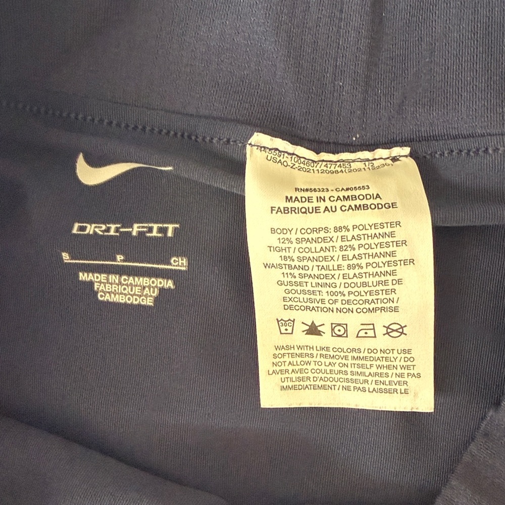 Nike Women's Dark Blue Athletic Shorts - Picture 3 of 8